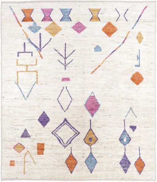 Tapis Berbère Afghan Maroc Design - Noué à la main - Style Boho Vintage 300 x 255 cm