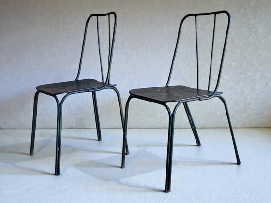 Tuinstoelen Parc et Jardin de Paris, jaren 50 (*4) – Tuinmeubelen, Iron (photo 4 of 13)