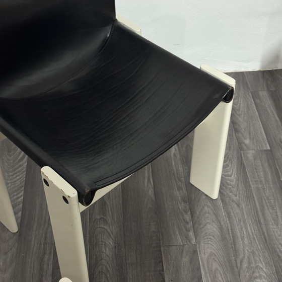 Image 1 of Ensemble de 4 chaises « Monk » par Afra & Tobia Scarpa, Molteni&C, Rare Edition, Design années 1980