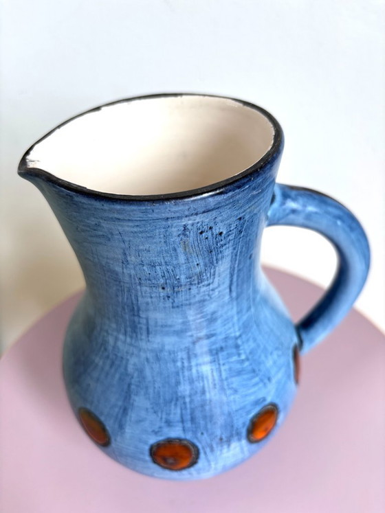 Handmade Vintage Ceramic Jug, Vase, by Guy-Roland Marcy (photo 11 of 11)