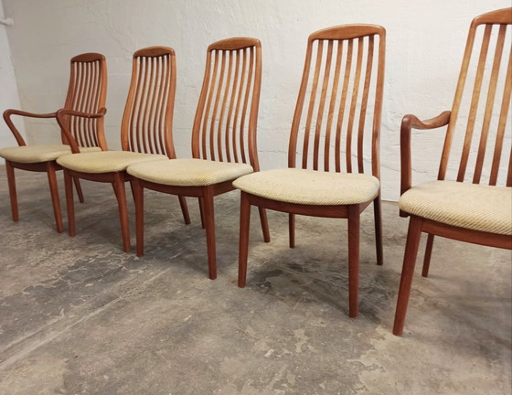Image 1 of 6 sedie da pranzo danesi di metà secolo di Schou Andersen