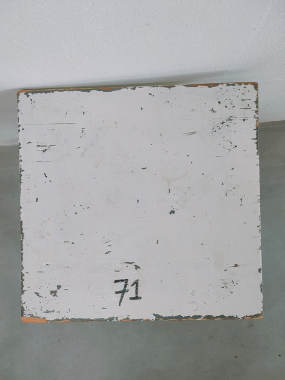 Image 1 of Brocante vintage/antique milk stool, side stool, side table (4 in stock).