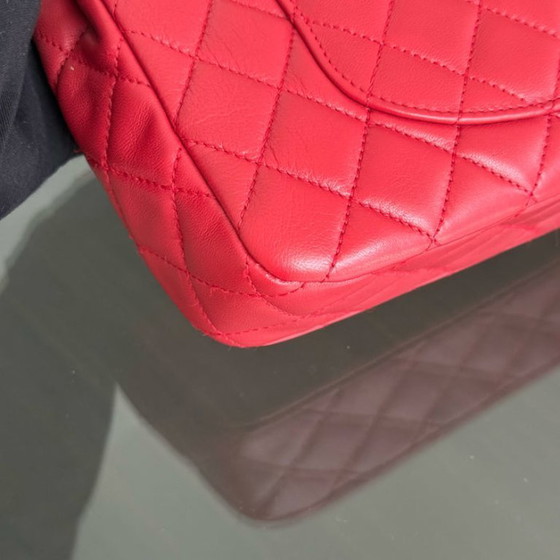 Image 1 of Chanel Classic Flap Medium - Special Valentine Edition 25CM Quilted Lambskin Red Gold Hardware Series 14