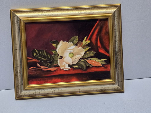Oil on canvas 31X25cm. framed and signed