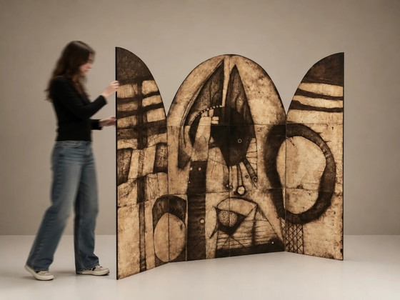 Guillaume Le Roy – Triptych, 1971 Amsterdam – Paintings & Drawings, Abstract (photo 4 of 9)