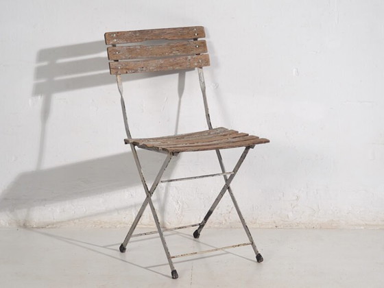 Chaises de jardin pliantes antiques (c.1920). Lot de 2 pièces #2 – Iron, Rustic (photo 32 of 39)