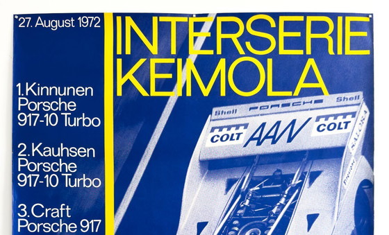 Image 1 of Interserie Keimola Porsche 1972 Póster Original | Plakat | Gran Premio de Finlandia Triumph | Motorsport Modernism | 76 × 102 cm
