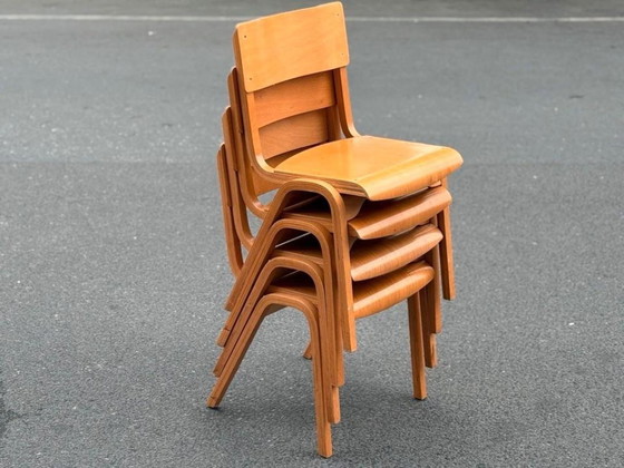 1/34 Lamstak Chaise Empilable Hêtre Angleterre Années 50, Chaises de salle à manger, Bois, Marron (photo 10 sur 10)