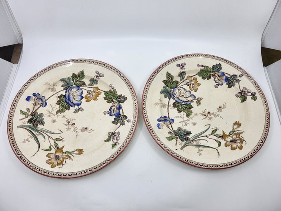 Rare Set of Victorian Brownfield & Sons "Texas" Pattern Plates, England, Circa 1880 (8) – Tableware, Ceramic (photo 12 of 18)