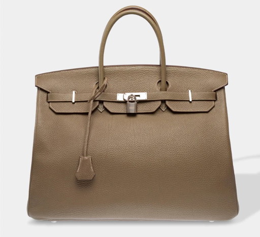 Sac HERMES Birkin 40 en Cuir Étoupe - 103388