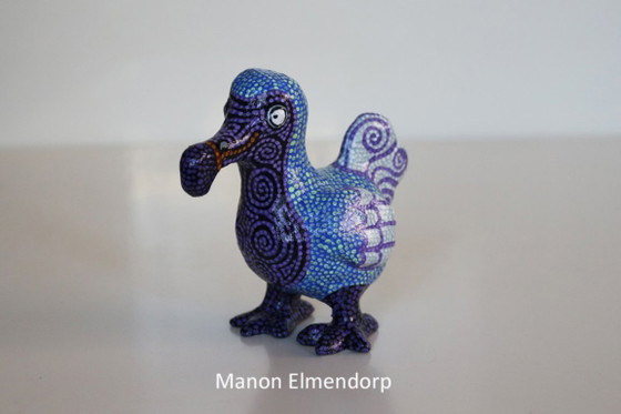 Unique 100% Handmade Dodo Figurine / Bird Art New, Sculpture, Ceramic, Blue, Hedendaags (photo 4 of 5)