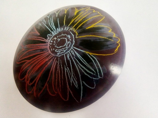 Andy Warhol Pop-Art 'Daisy' Rosenthal Studio Purple Glass Ornamental Plate 1980's