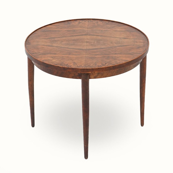 Image 1 of Round wooden coffee table, 1950s