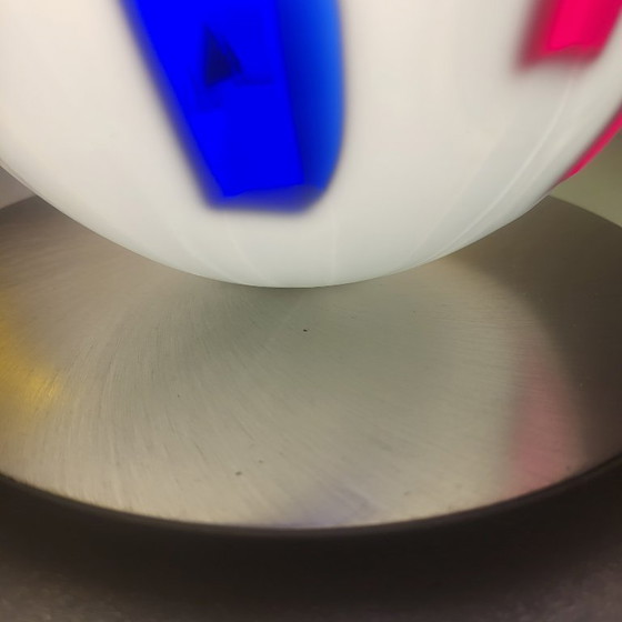 Image 1 of Table lamp in colored glass, Zicoli Italy