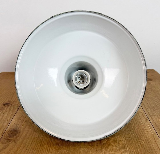 Image 1 of Industriële grijze geëmailleerde hanglamp van Thorlux uit de jaren 60.