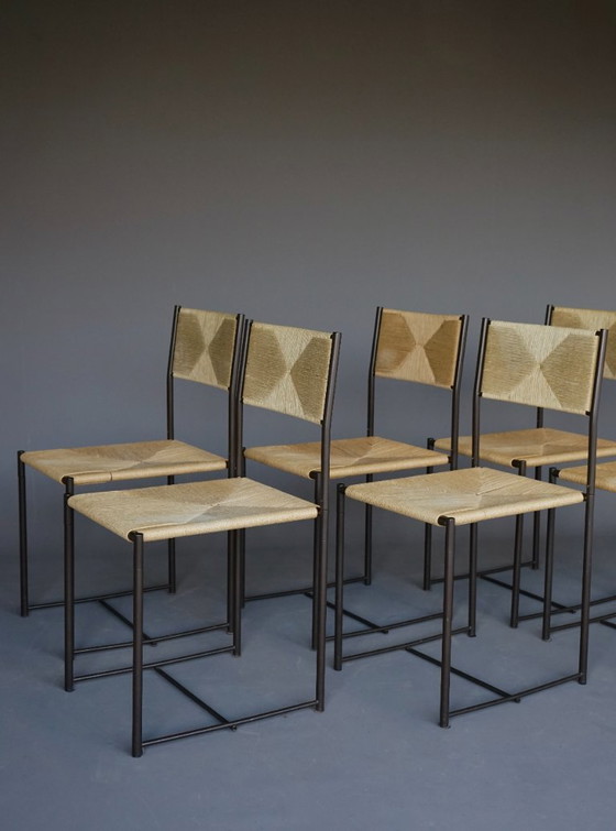 Image 1 of Set di 6 sedie da pranzo 'Paludis 150' di Giandominoco Belotti per Alias ​​Italia, anni '80