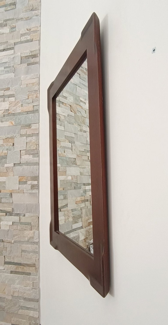 Grande Specchio in Legno di Ciliegio Massiccio Francia Anni '70 – Wood (photo 2 of 7)