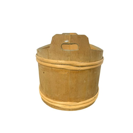 Vintage zweedse deegkom ovale Houten bak, Decoratieve objecten, Bruin, Rustic (foto 2 van 8)