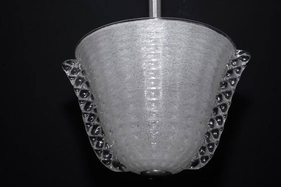 Image 1 of Rara araña Art Deco Ercole Barovier en cristal Pulegoso Murano. Italia 1940s