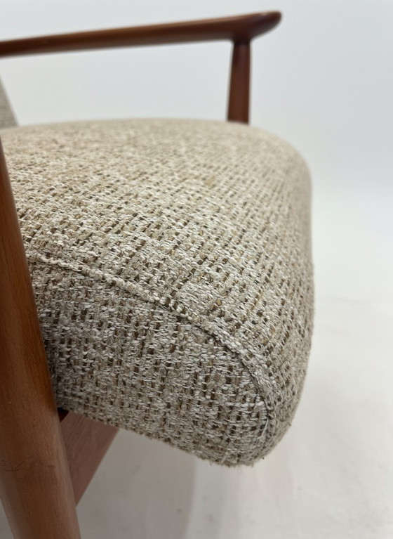 Image 1 of Fauteuil WR tissu chiné beige