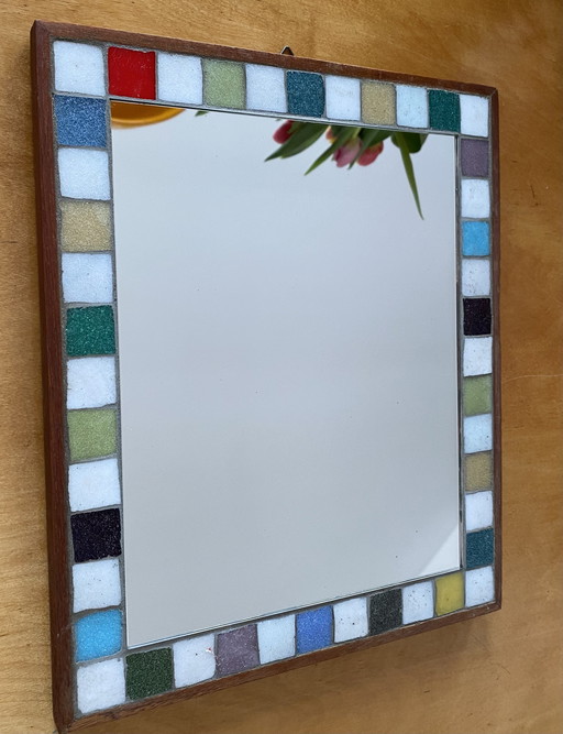 Mosaikspiegel im niederländischen Design der 60er Jahre