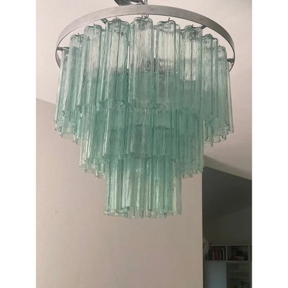 Image 1 of Lámpara de araña Tronchi estilo Murano verde moderno