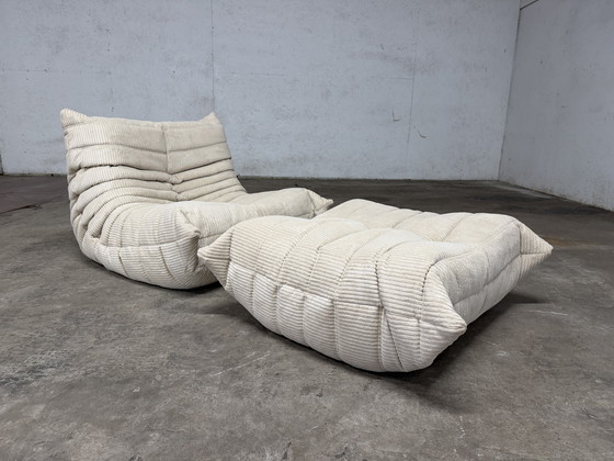 Image 1 of Sofá individual y puf Ligne Roset Togo (+elementos adicionales) en pana beige.