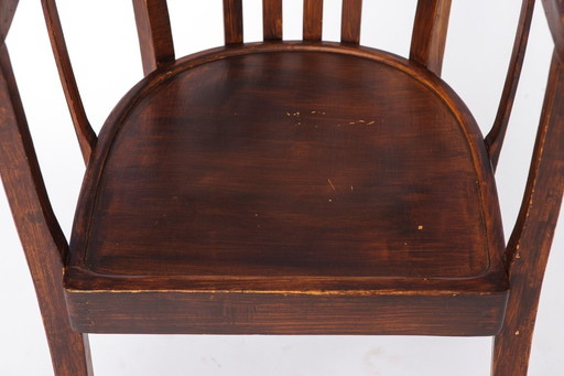 Vintage Armchair 1950s Germany, Beech Wood, Mid Century Accent Chair, Wooden Arm Chair