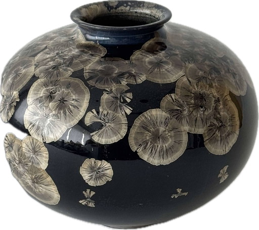 Vase à glaçure cristalline Porcelaine