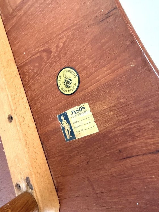 Image 1 of Tavolino da caffè vintage in teak e cinghie, Jason Ringsted '50