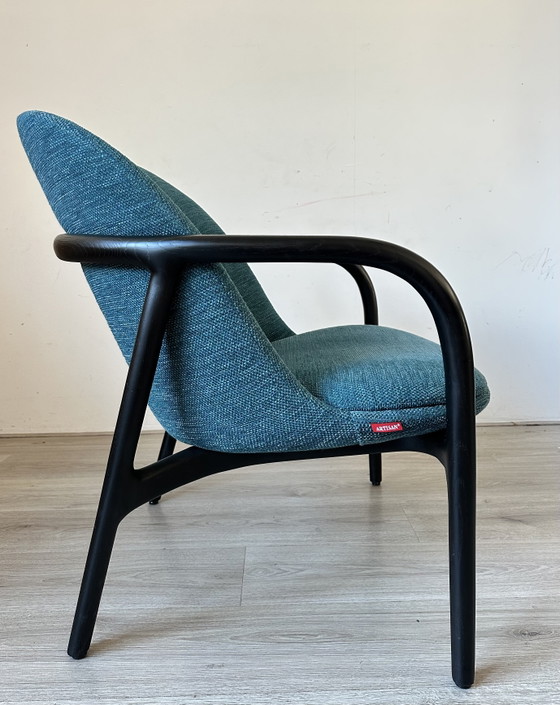 2x Artisan design Armchairs PRICE PER PIECE – Wood, Textile (photo 5 of 10)