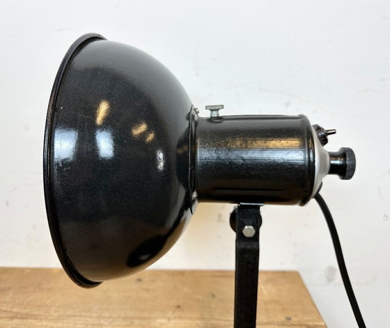 Image 1 of Vintage Black Enamel Table Photo Lamp, 1950s