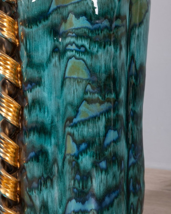 Grande vaso in ceramica decorato, stile vintage anni '50, design italiano. – Vasi (photo 8 of 12)