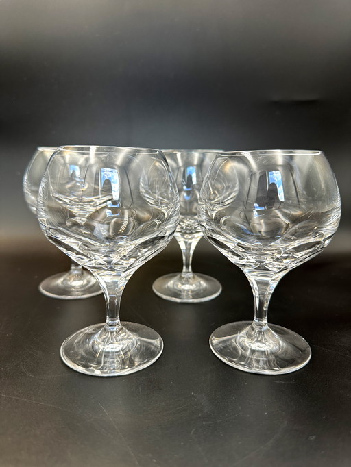 4 x sherry glasses Thomas Web Lead Crystal