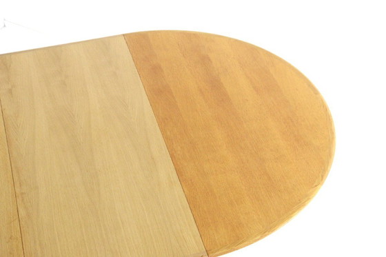 Image 1 of Danish oak round 2x extendable dining table dining table vintage