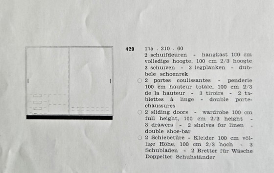 Image 1 of Armadio vintage disegnato da Alfred Hendrickx per Belform, 1960.