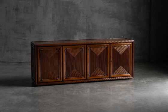Image 1 of Architectural Modernist Sideboard, France, Mid-20th Century