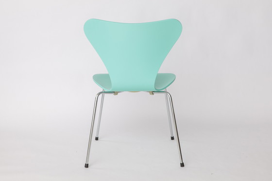 Image 1 of Iconic Series 7 Chair by Arne Jacobsen – Turquoise Lacquer, Original Fritz Hansen