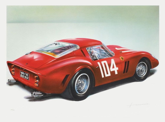 Image 1 of Jean HIRLIMANN Ferrari 250 GTO - 5 Signed lithograph