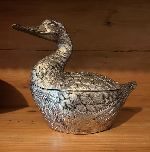 Mauro Manetti - Seau à glace argenté en forme de canard