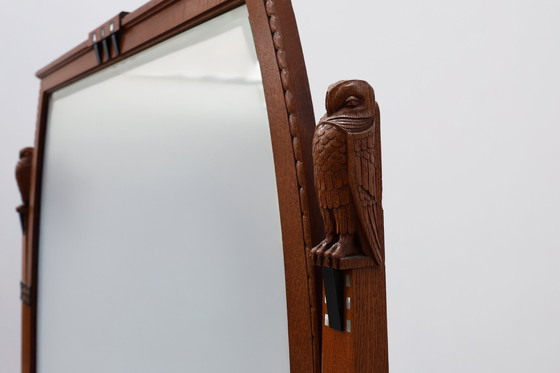 Image 1 of Art Nouveau bedroom set attr. to De Coene with artwork by Geo Verbanck, Belgium ca. 1905