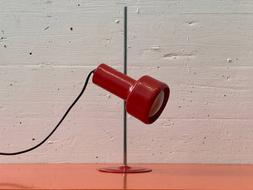 Mid-century red table lamp with spotlight effect, 1970s