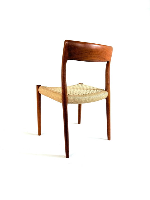 Chaise de salle à manger vintage modèle n° 77, Niels Otto Møller '70