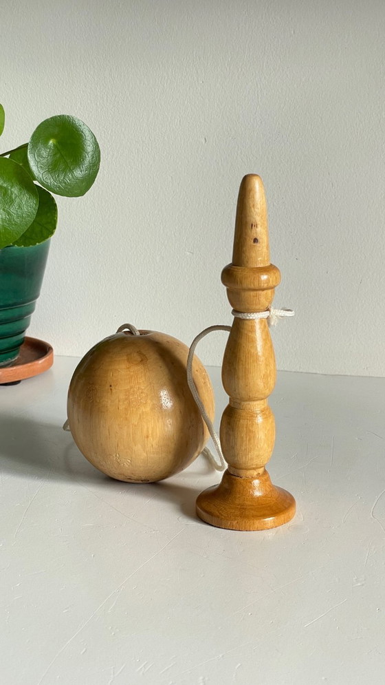 VINTAGE Massief Houten BILBOQUET Spel – Decoratieve objecten (photo 8 of 17)
