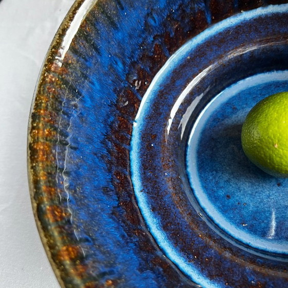 Image 1 of Large 1960s Danish Stoneware Centerpiece Bowl by Maria Philippi for Søholm
