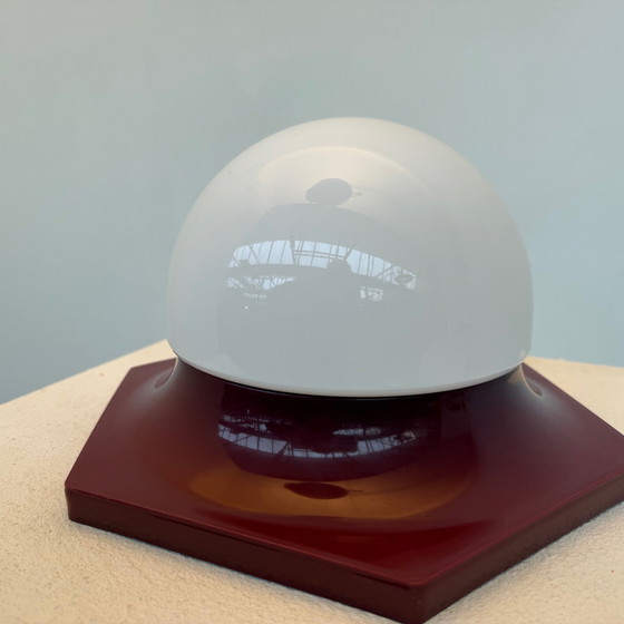 Image 1 of Plafond/Wandlamp Roodpaars Jaren 60/70