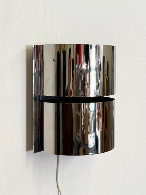Image 1 of Verchromte Space Age Wandleuchte von Minilumi Design