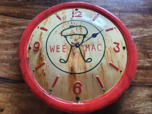Vintage Wee Mac Beer Wall Clock (1970s)
