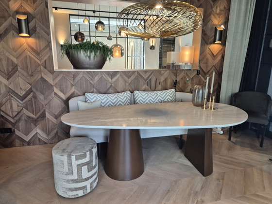 Organic dining table Split Metaform with ceramic top – Metal, Modern (photo 2 of 6)