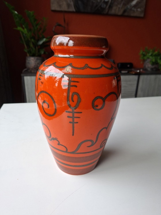 11 delig Flora servies oranje zwart, Tafelwaar, Keramiek (foto 11 van 11)